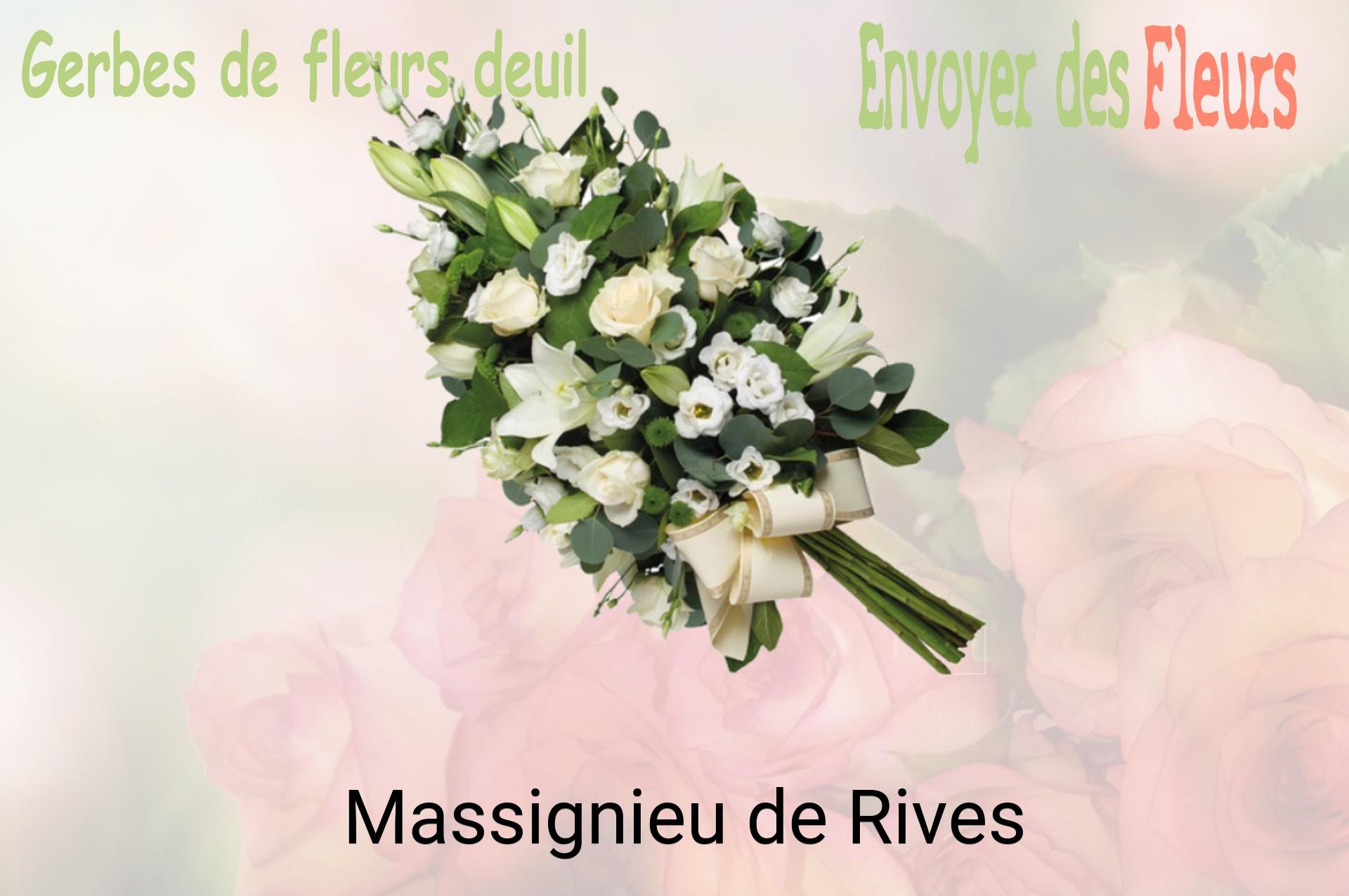 Gerbe de fleurs de deuil livrée à Massignieu-de-Rives